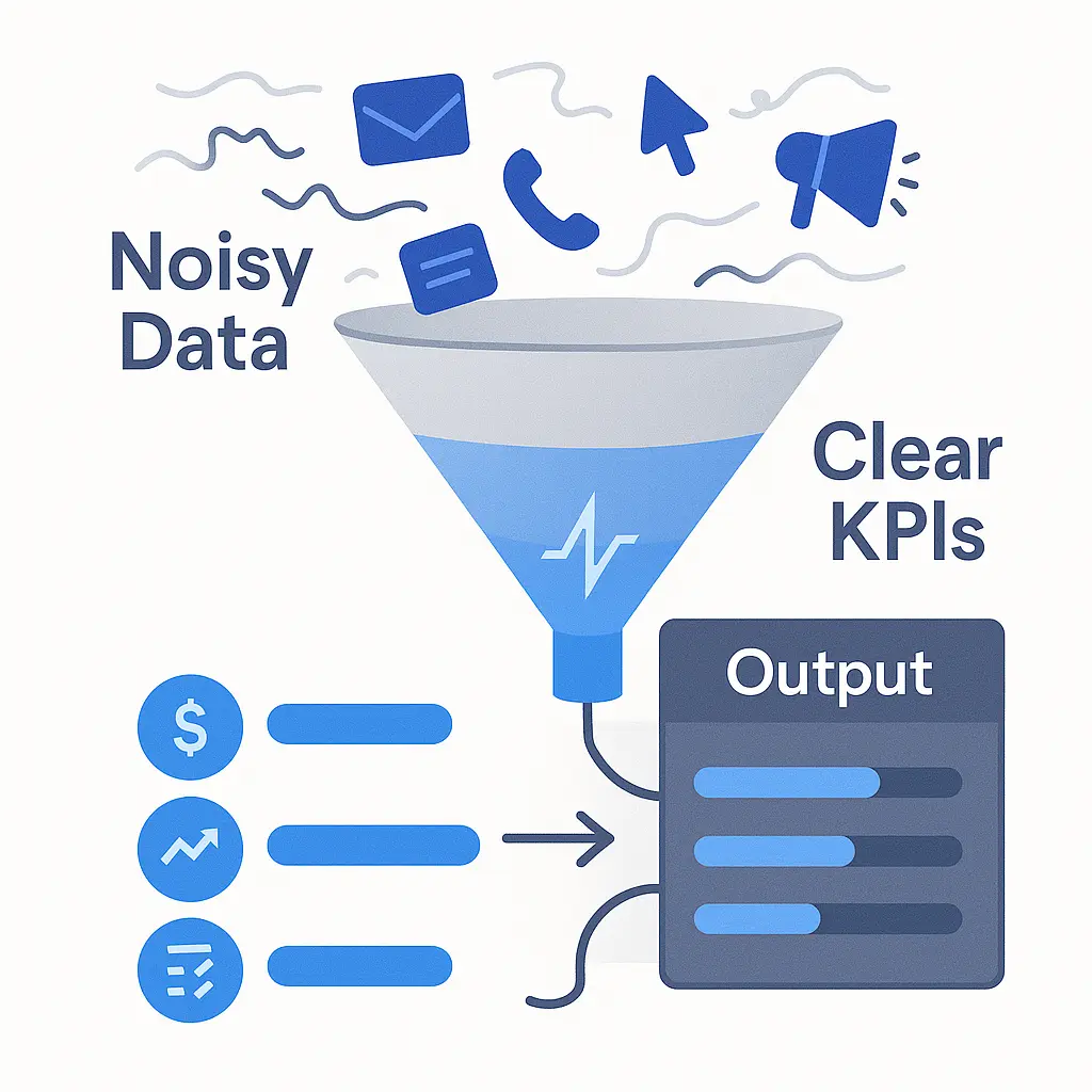 Funnel turning noisy data into actionable insights using Pulse’s engine.