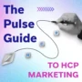 A hand holding a pen sketches a flowing line that connects a paper boat icon to keyboard keys labeled H, C, and P over a pink-and-blue gradient, alongside bold navy text reading “The Pulse Guide.”