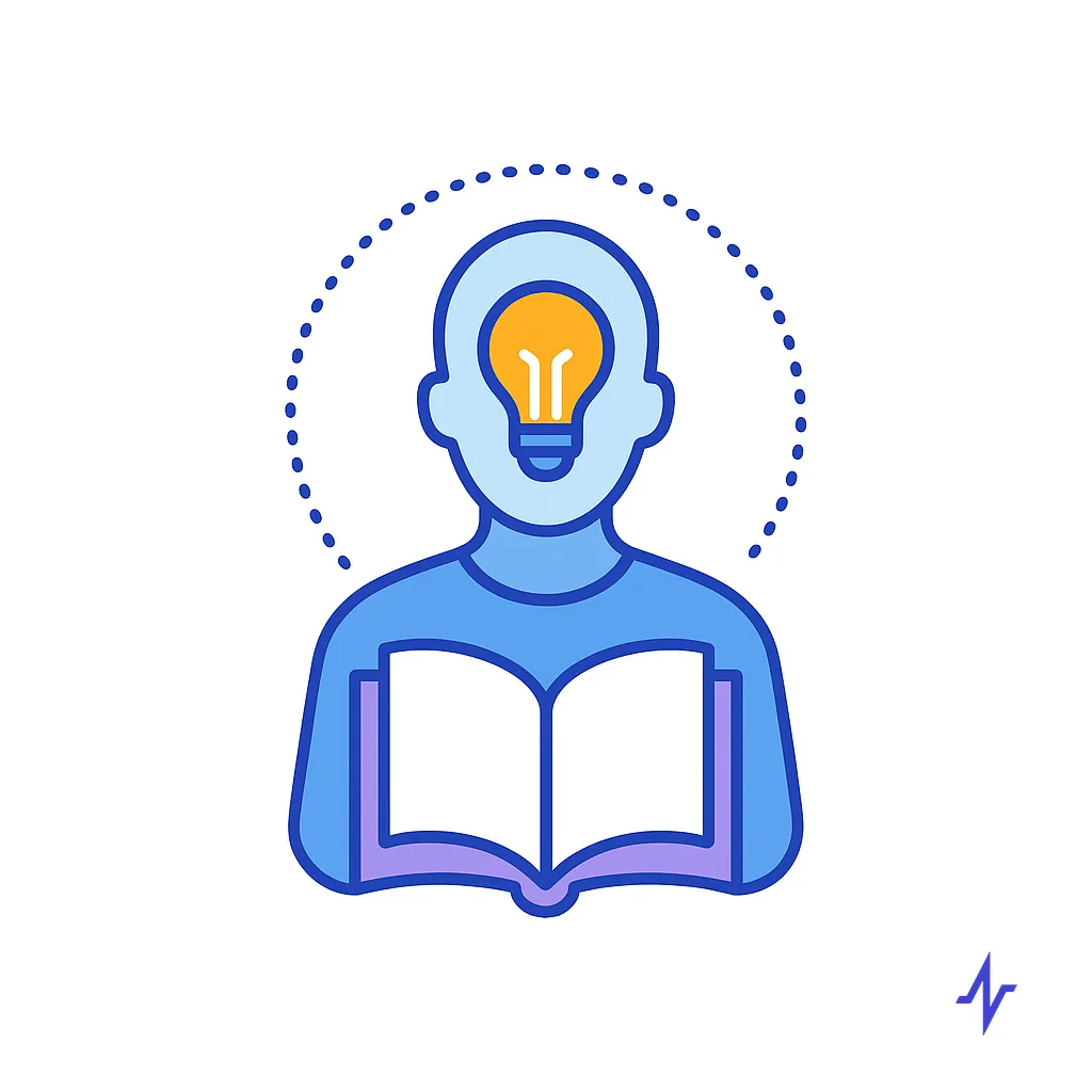 A reader with a glowing lightbulb in their head depicts how education empowers patients to engage in their care.