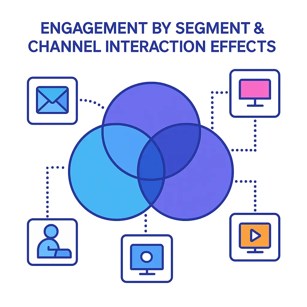 Venn diagram connecting different channels to highlight how segments respond across multiple touchpoints.