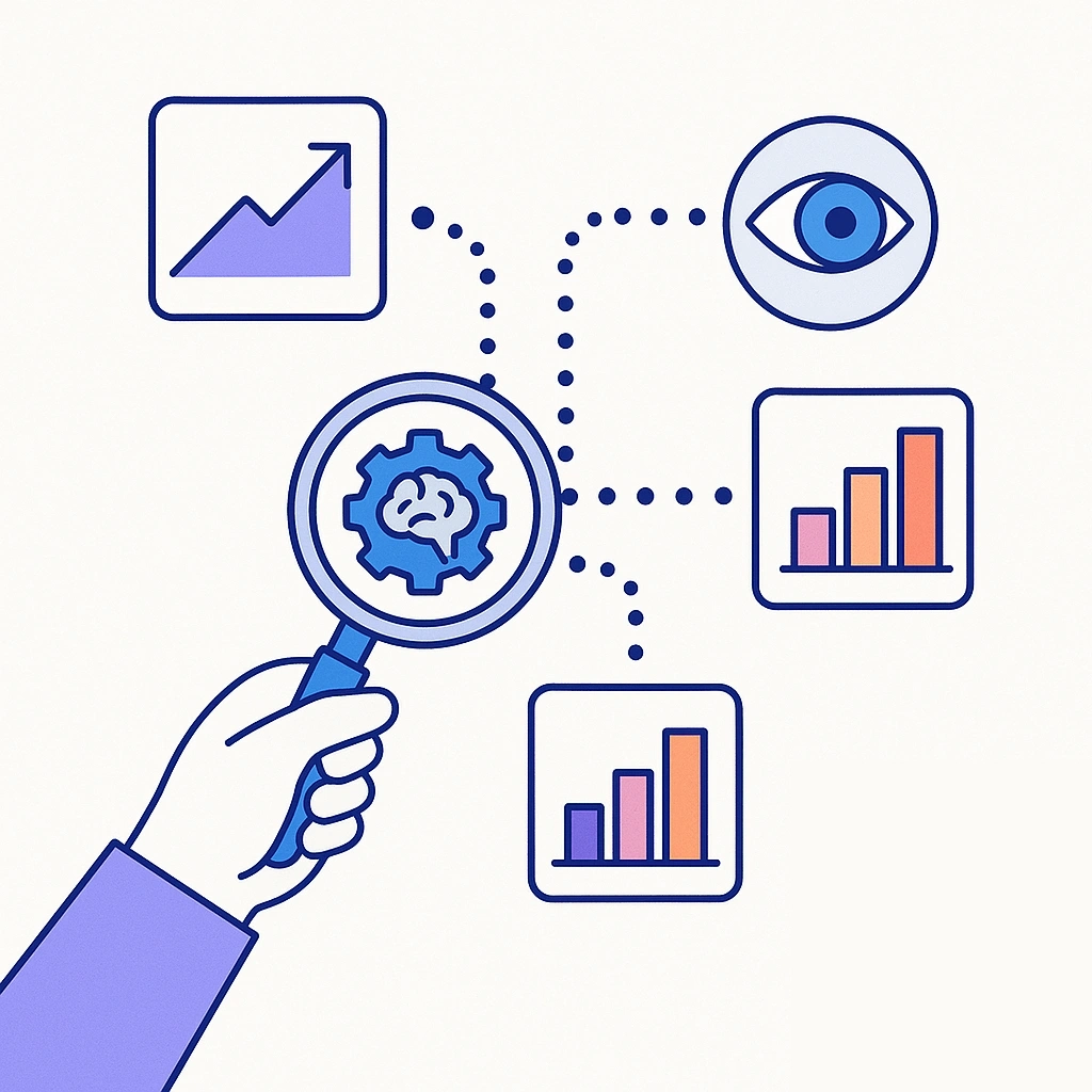A digital dashboard lists priority HCPs with icons for call, email and remote visit linked by dotted lines to triggers.