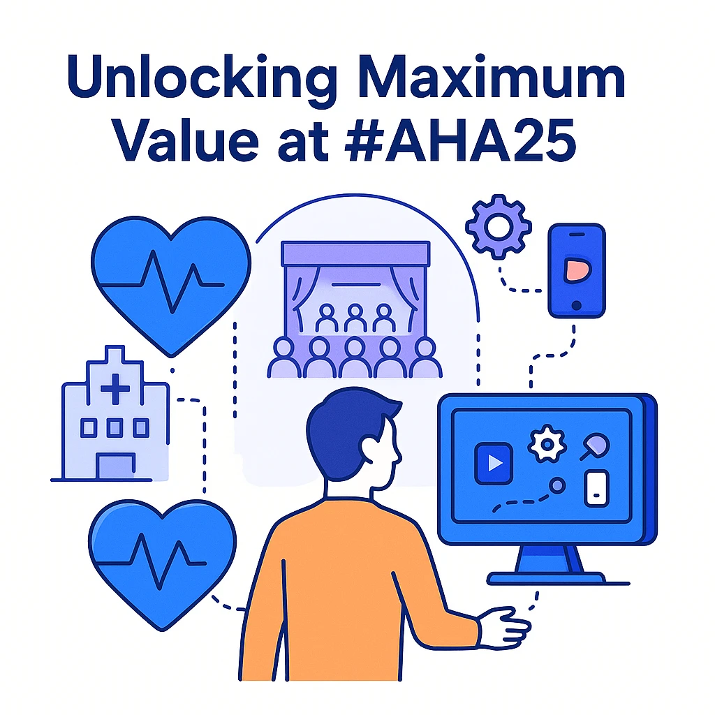 Analytics dashboard with charts and graphs connected by dotted lines to optimization icons like gears and targets.
