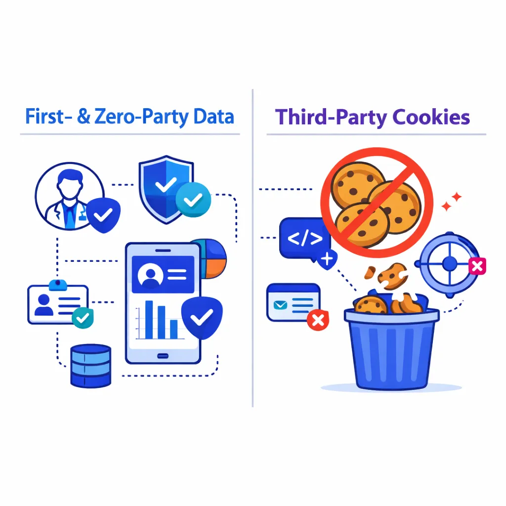 Smartphone displaying a poll with charts and dotted‑line connectors illustrating rapid research via Sermo’s RealTime platform.