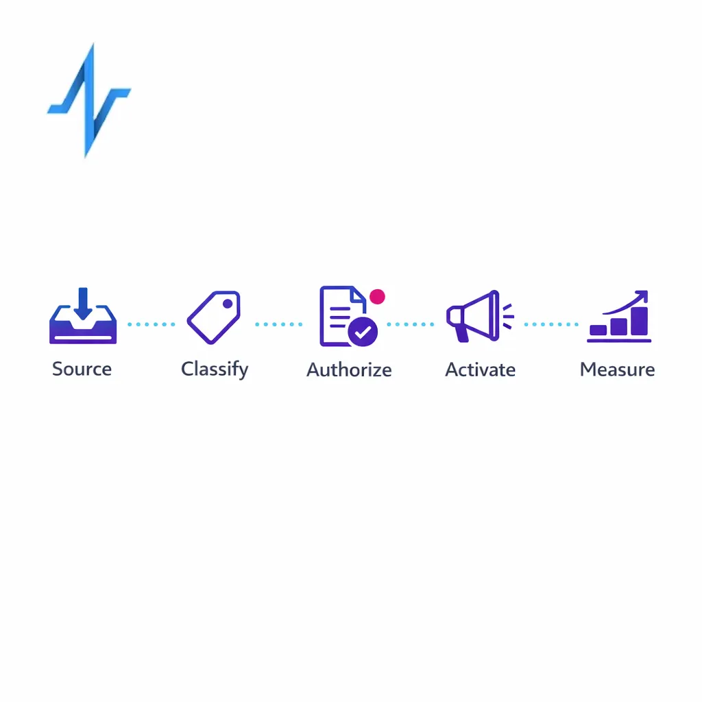 A timeline traces data origin, transformations, and approvals to support audit readiness.