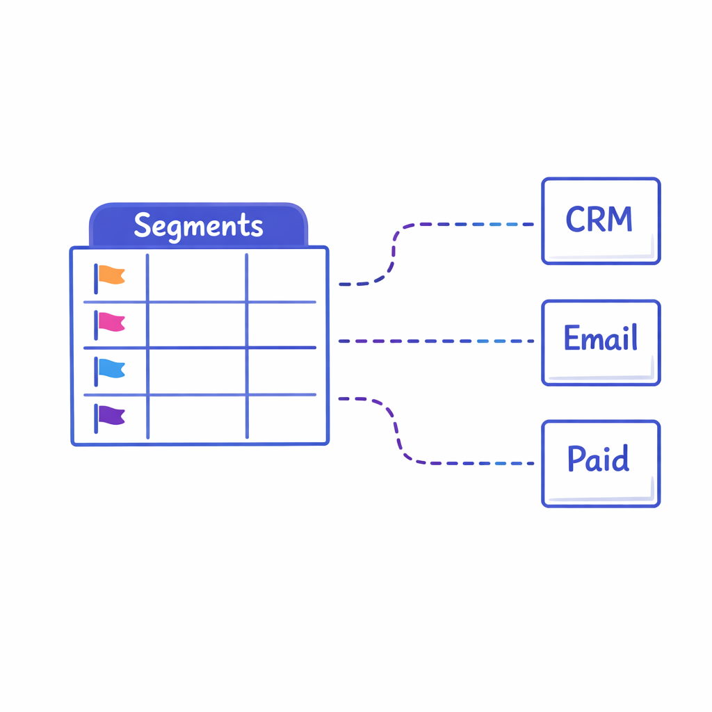 A segment grid writes trigger flags that multiple channels consume consistently.