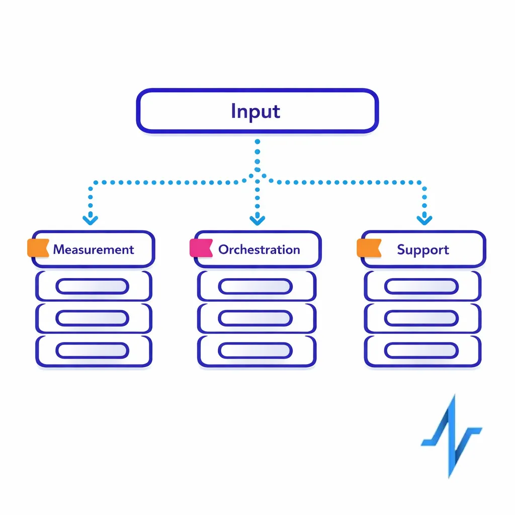Three separate token namespaces prevent measurement identifiers from becoming universal activation IDs.