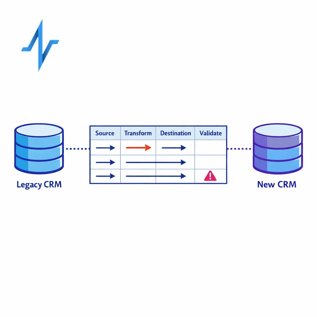 A source-to-destination mapping table illustrates transformation rules and validation checks.