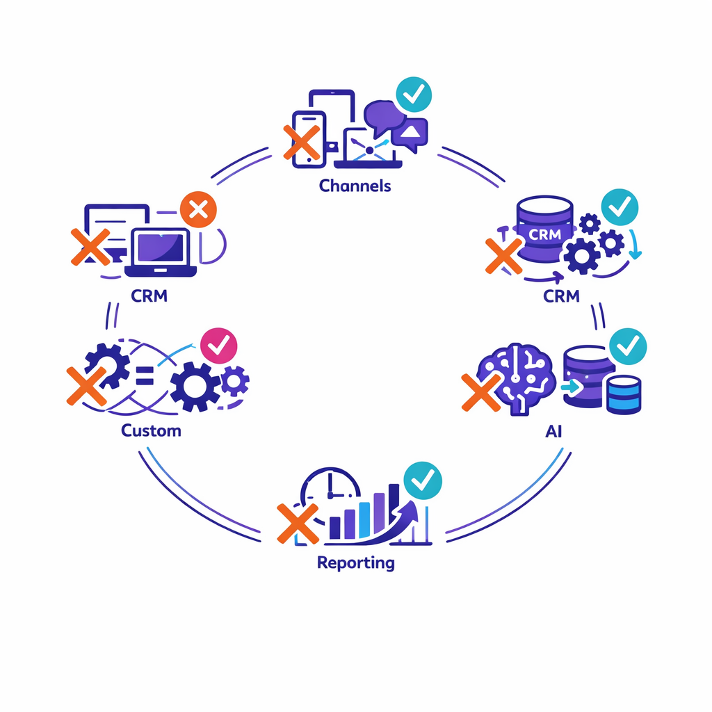 Five myth icons are visually corrected by cleaner decision rules, data quality, and planning logic.
