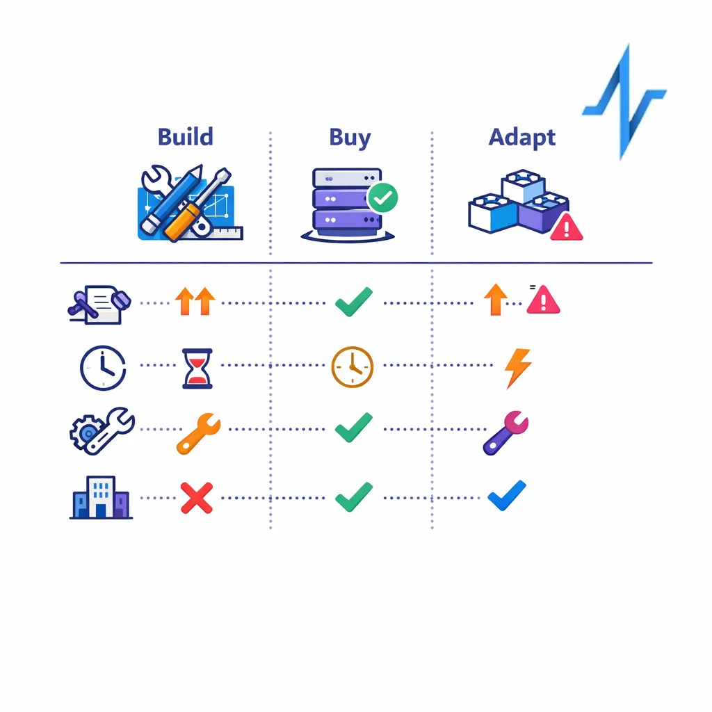 A structured matrix helps teams decide whether to build, buy, or adapt their CRM model.