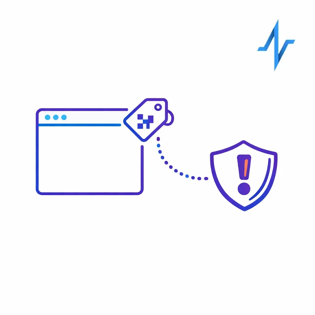 A web page icon with a tag symbol is flagged for risk, suggesting careful use of tracking on patient experiences.