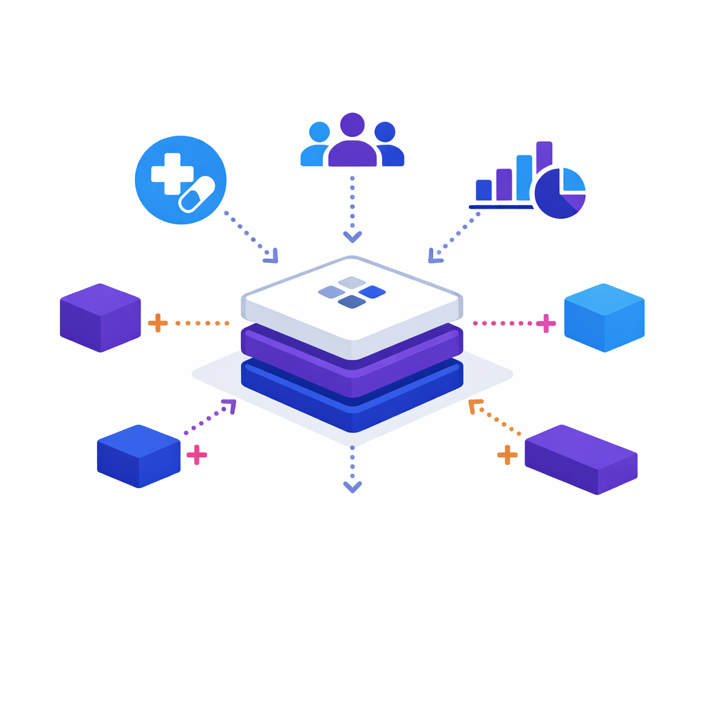 A modular platform expands smoothly for new indications, users, and reporting without a full rebuild.