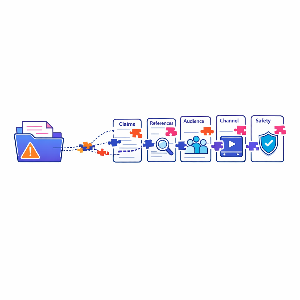 An intake file with missing pieces creates a downstream bottleneck across several connected asset variants.