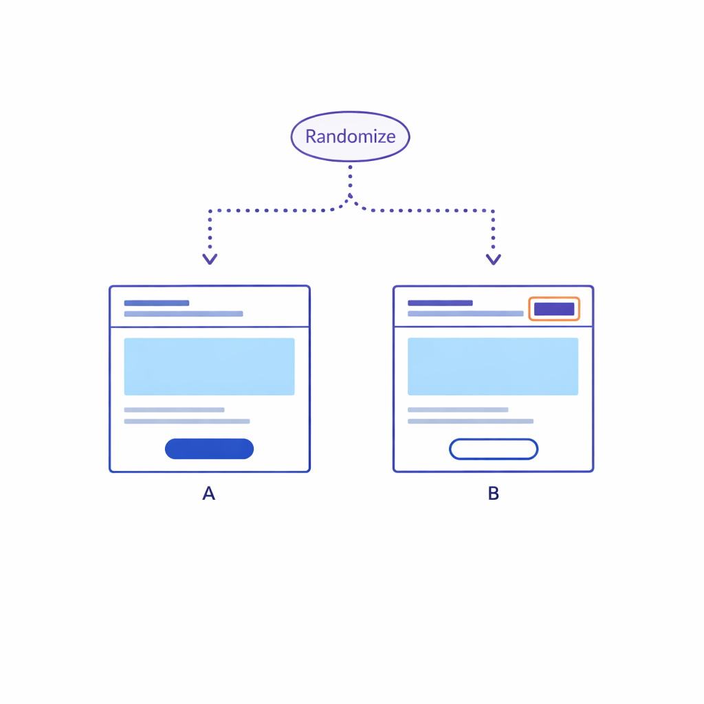 Two side-by-side email panels compare version A and version B while keeping claims content visually identical.