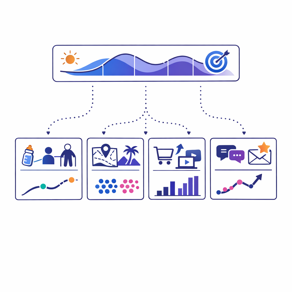 Averages split into distinct specialty and journey segments with different response patterns.