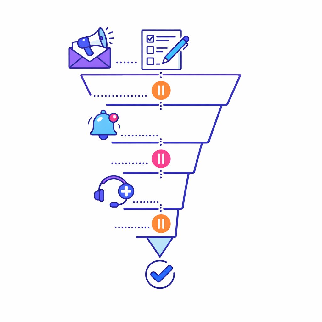 A simple funnel reveals where patients pause, abandon, and complete the enrollment journey.