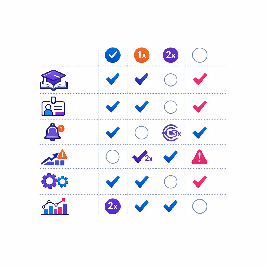 A structured scorecard compares vendors against live workflow, escalation, and measurement criteria.
