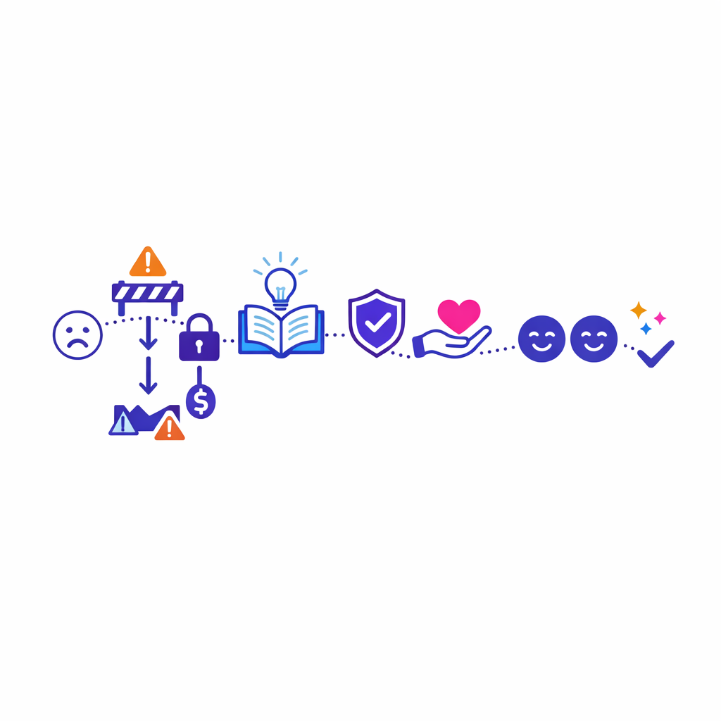 A measured journey highlights where education, access, and support reduce patient friction.